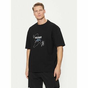 HUGO Póló Nabion 50530441 Fekete Loose Fit kép