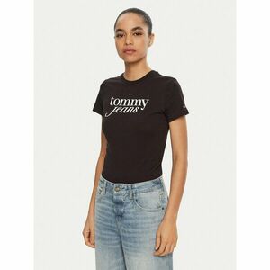 Tommy Jeans Póló Essential DW0DW19447 Fekete Slim Fit kép