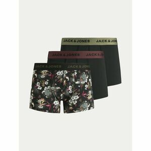 Jack&Jones 3 darab boxer Flower 12194284 Fekete kép