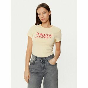 Tommy Jeans Póló DW0DW19447 Sárga Slim Fit kép