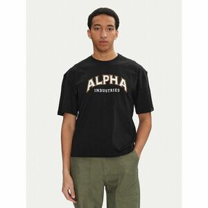 Alpha Industries Póló College 146501 Fekete Relaxed Fit kép