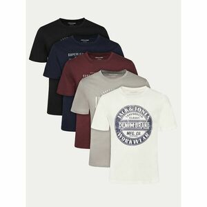 Jack&Jones 5db-os póló szett Simon 12276424 Színes Standard Fit kép