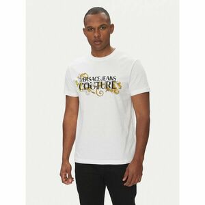 Versace Jeans Couture Póló 78GAHC05 Fehér Regular Fit kép