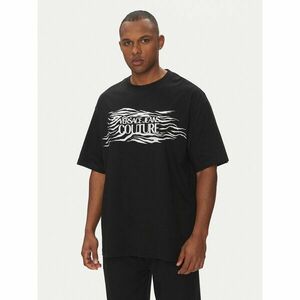 Versace Jeans Couture Póló 78GAH6L1 Fekete Regular Fit kép
