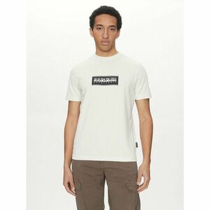 Napapijri Póló S-box Logo NP0A4I3L Ekru Regular Fit kép