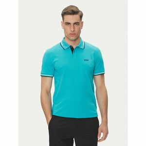 BOSS Pólóing Paul 50506193 Türkizkék Slim Fit kép