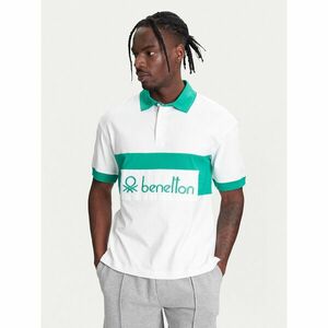 United Colors Of Benetton Pólóing 3MCYU301U Fehér Regular Fit kép