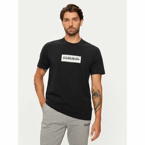 Napapijri Póló S-box Logo NP0A4I3L Fekete Regular Fit kép