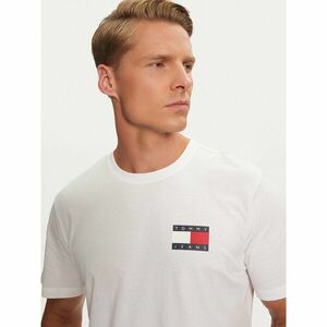Tommy Jeans Póló Essential Flag DM0DM20740 Fehér Slim Fit kép