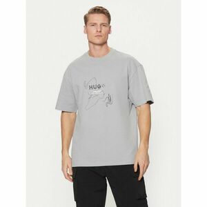 HUGO Póló Nabion 50530441 Szürke Loose Fit kép