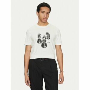 HUGO Póló Dischach 50532918 Ekru Regular Fit kép