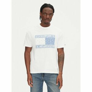 Tommy Jeans Póló Paisley Flag DM0DM20810 Ekru Relaxed Fit kép