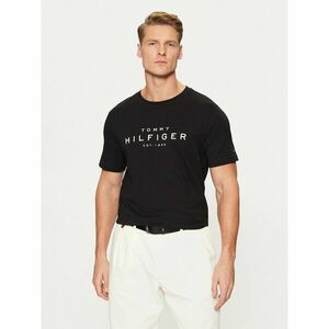 Tommy Hilfiger Póló Big Logo Tee MW0MW37448 Fekete Slim Fit kép