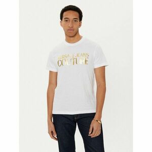 Versace Jeans Couture Póló 78GAHT05 Fehér Regular Fit kép