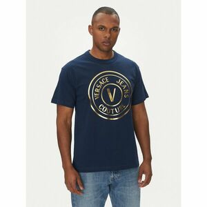 Versace Jeans Couture Póló 78GAHT01 Sötétkék Regular Fit kép