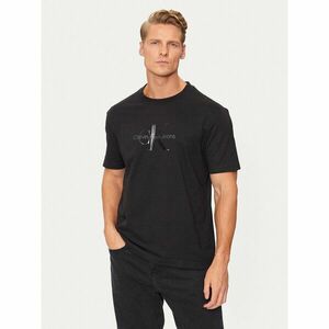 Calvin Klein Jeans Póló Shiny Monologo J30J327109 Fekete Regular Fit kép