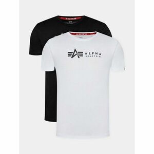 Alpha Industries 2 póló készlet Alpha Label T 118534 Fekete Regular Fit kép