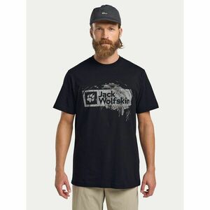 Jack Wolfskin Póló Brand T A64116 Sötétkék Regular Fit kép