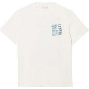 Rövid ujjú pólók Lacoste Logo Graphic T-Shirt White/Blue kép
