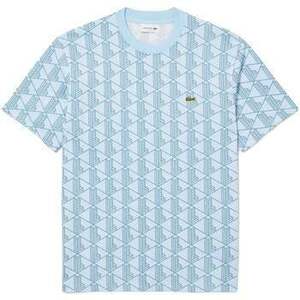 Rövid ujjú pólók Lacoste Monogram Cotton T-Shirt Blue kép