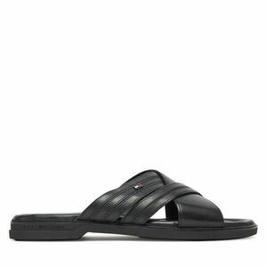 Papucs Tommy Hilfiger Premium Hilfiger Cc Lth Sandal FM0FM05504 Fekete kép