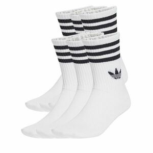 6 pár hosszú szárú unisex zokni adidas 3-Stripes JV7410 Fehér kép