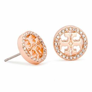 Fülbevaló Tory Burch Crystal Logo Circle-Stud Earring 53422 Rózsaszín kép