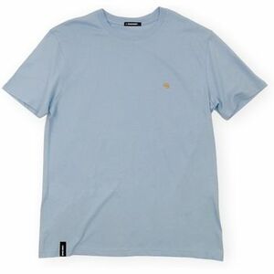 Pólók / Galléros Pólók Organic Monkey T-Shirt Shrimpanze - Blue Macarron kép