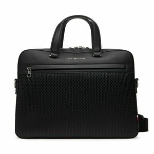 Laptoptáska Tommy Hilfiger Th Woven Computer Bag AM0AM13660 Fekete kép