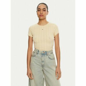 Tommy Jeans Póló DW0DW19493 Sárga Slim Fit kép