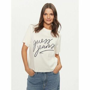 Guess Jeans Póló W4BI54 K8HM0 Ekru Boxy Fit kép