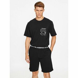 KARL LAGERFELD Pizsama Ikonik 2.0 Pkt Short Pj Set 230M2106 Fekete Regular Fit kép