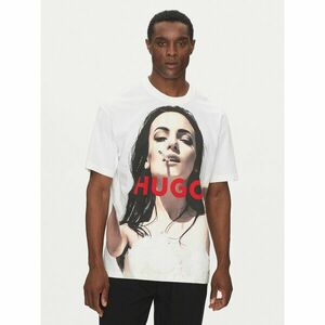 HUGO Póló Duwedie 50535314 Fehér Oversize kép