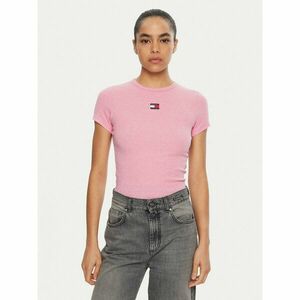 Tommy Jeans Póló DW0DW20463 Rózsaszín Slim Fit kép