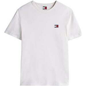 Pólók / Galléros Pólók Tommy Jeans Reg Logo Badge T-Shirt Ecru kép