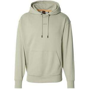 Pulóverek BOSS WeSmall Logo Hoodie Open Green kép