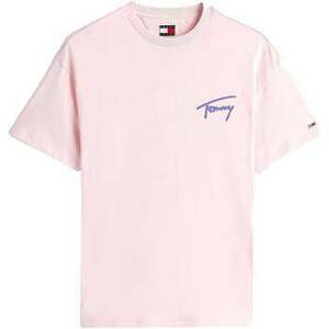 Rövid ujjú pólók Tommy Jeans Faded Graphic Relaxed T-Shirt Pink kép