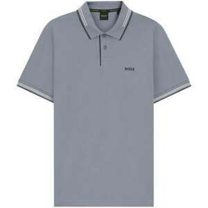 Rövid ujjú galléros pólók BOSS Slim Fit Paul Polo Shirt Dark Grey/White kép
