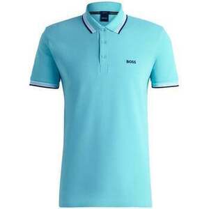 Rövid ujjú galléros pólók BOSS Paddy Piqué Polo Shirt Open Blue kép