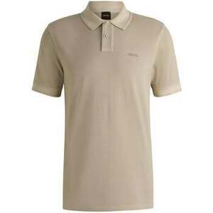 Rövid ujjú galléros pólók BOSS Prime Cotton Pique Polo Shirt Light Beige kép