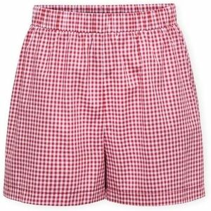 Rövidnadrágok Only Maye Check Shorts - Salsa/White kép