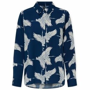 Hosszú ujjú ingek Only Nova Life Vis Shirt - Blue Dephts kép