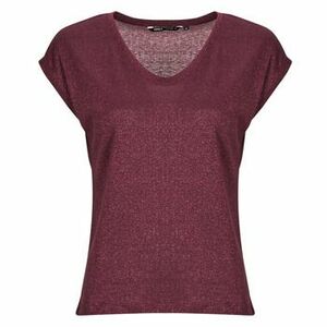Rövid ujjú pólók Only ONLSILVERY S/S V NECK LUREX TOP JRS kép
