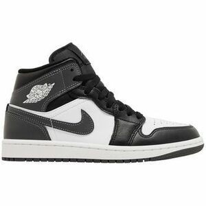 Magas szárú edzőcipők Nike Jordan 1 Mid Black White Iron Grey kép