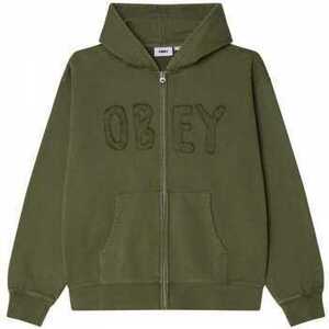 Pulóverek Obey Hybrid faded zip hood kép