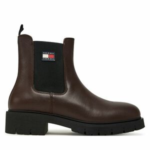 Bokacsizma Tommy Jeans Tjw Chelsea Leather Boot EN0EN02825 Barna kép