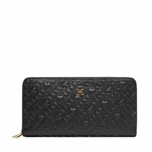 Nagy női pénztárca Tommy Hilfiger Th Icon Lrg Za Mono Embo AW0AW17955 Fekete kép