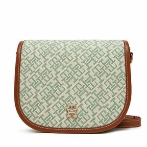 Táska Tommy Hilfiger Th Monoplay Leather Saddle Bag AW0AW17414 Zöld kép