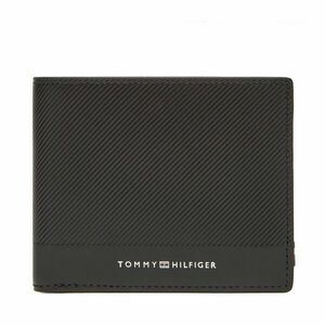 Nagyméretű férfi pénztárca Tommy Hilfiger Th Foundation Mini Cc Wallet AM0AM13507 Fekete kép