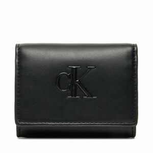Kis női pénztárca Calvin Klein Bold Ck Medium Bifold LV04F1047G Fekete kép
